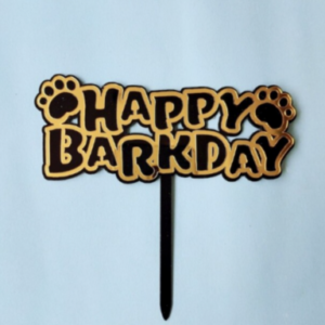 Taart topper 'Happy Barkday'